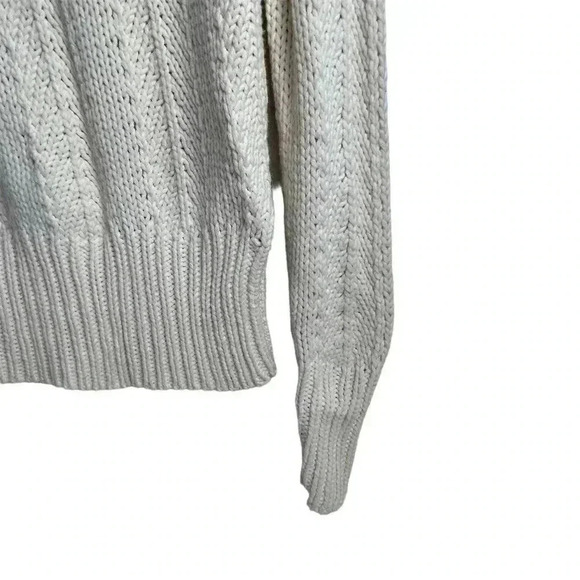 Ann Taylor Women's Beige Chunky Knit Pullover Sweater Size M Casual - Picture 9 of 14